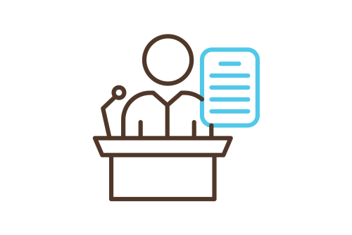 Person Talking into a mic